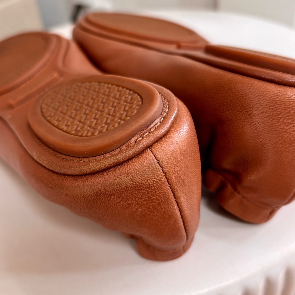 Tory Burch Minnie Travel Ballet Flat 8.5M – Royal Tan – Excellent Condition - Picture 7 of 11